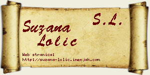 Suzana Lolić vizit kartica